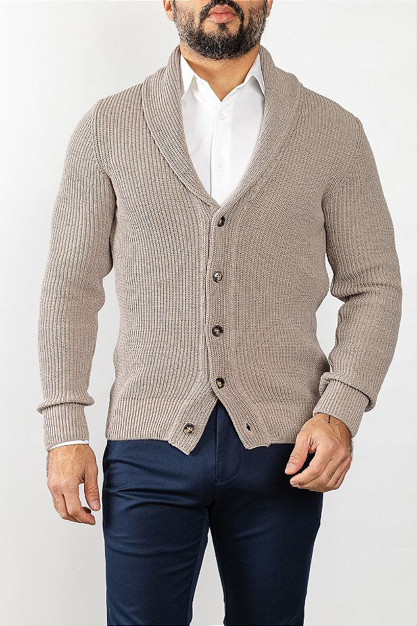 Cardigan de Tricot Bege