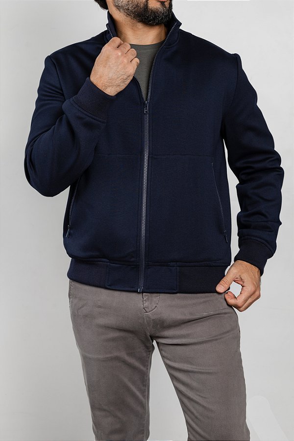 Jaqueta de Malha Marinho