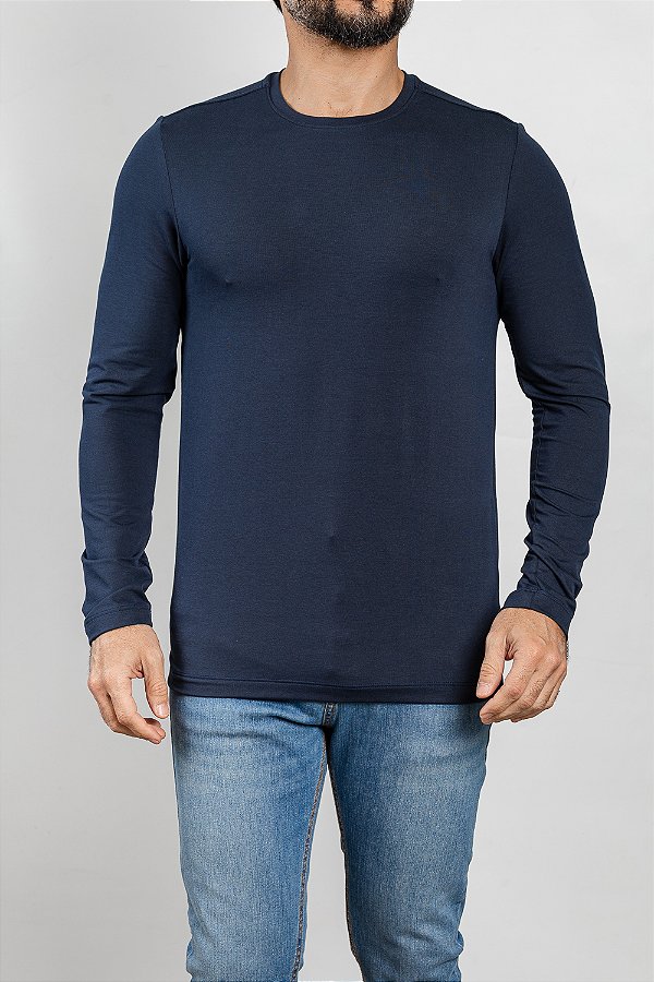 Camiseta Canelada Marinho