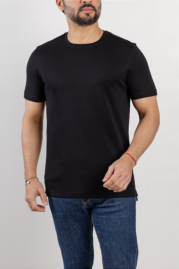 Camiseta Arm Design Manga Curta Preta
