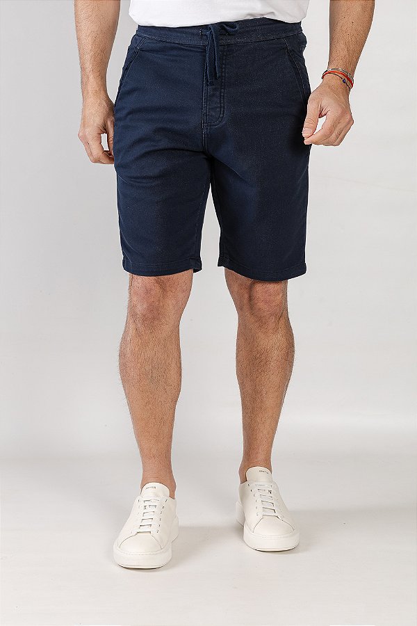 Bermuda de Sarja Squash Azul Marinho