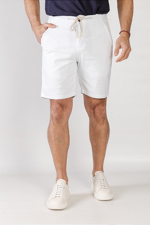 Bermuda de Sarja Jogging Branco