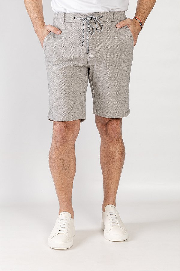 Bermuda Jogging de Malha Cinza