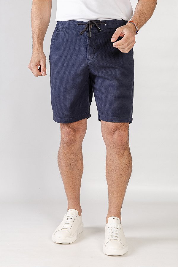 Bermuda de Sarja Jogging Azul Marinho