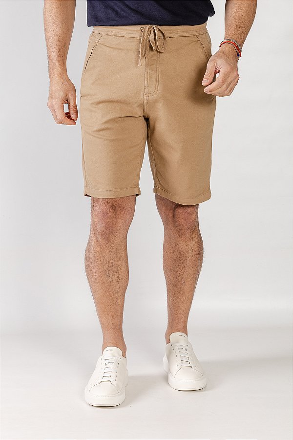 Bermuda de Sarja Squash Bege