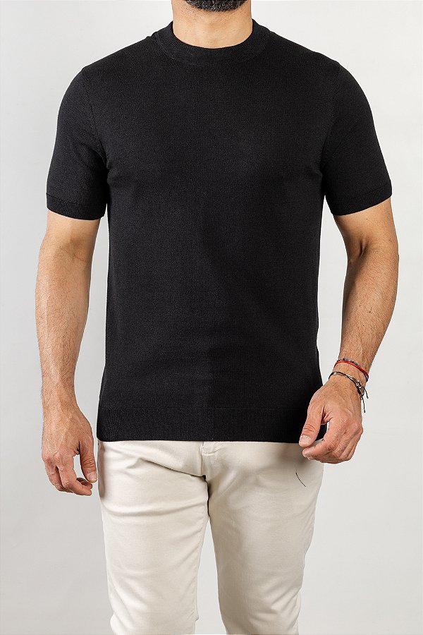Camiseta Garda Gola Redonda Preta