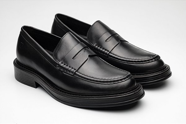 Loafer Lexus Couro Preto