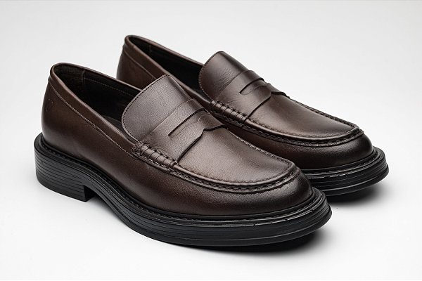 Loafer Lexus Couro Café
