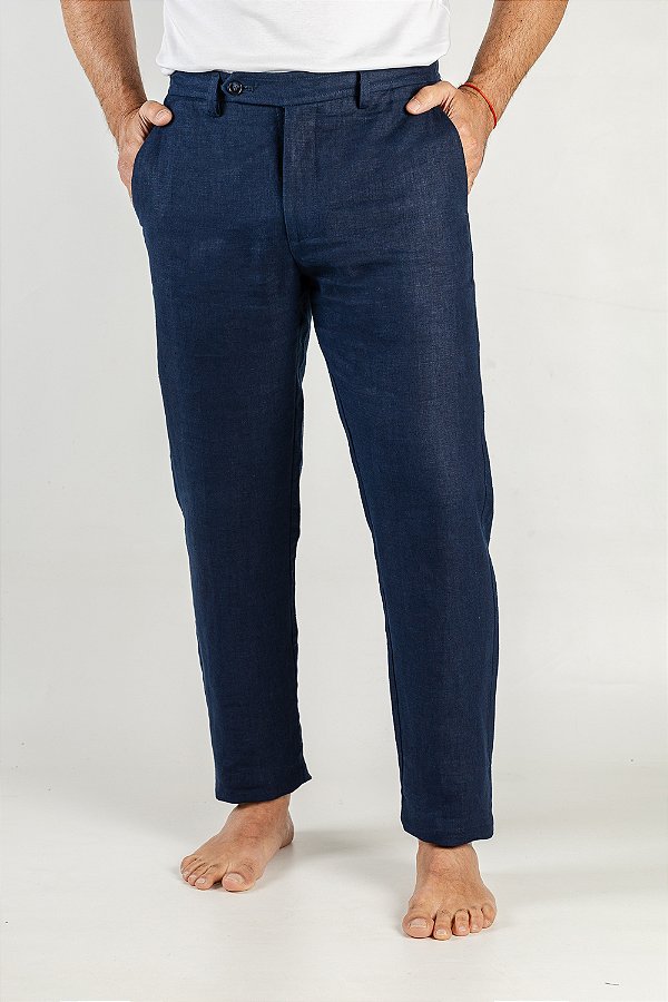 Calça Verano Linho Marinho