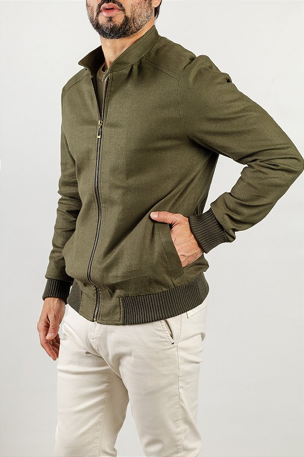 Jaqueta Bomber Verano Oliva