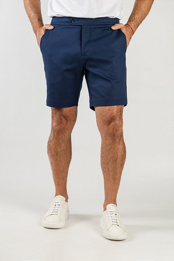 Bermuda de Sarja Azul Marinho