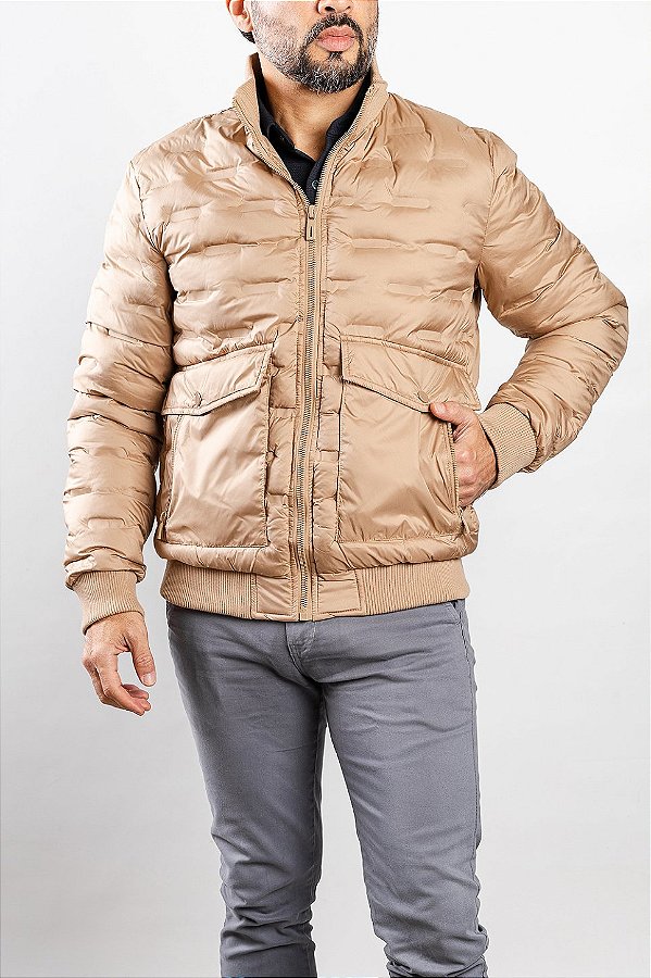 Jaqueta de Nylon Khaki