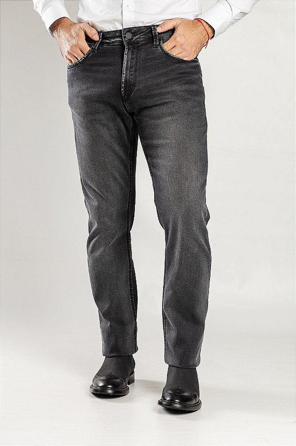 Calça Jeans Slim Preta