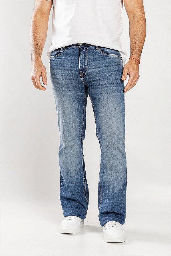 Calca Bootcut Lavagem Escura
