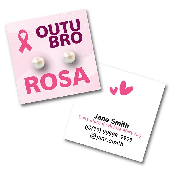 Tag com Brinco - Outubro Rosa