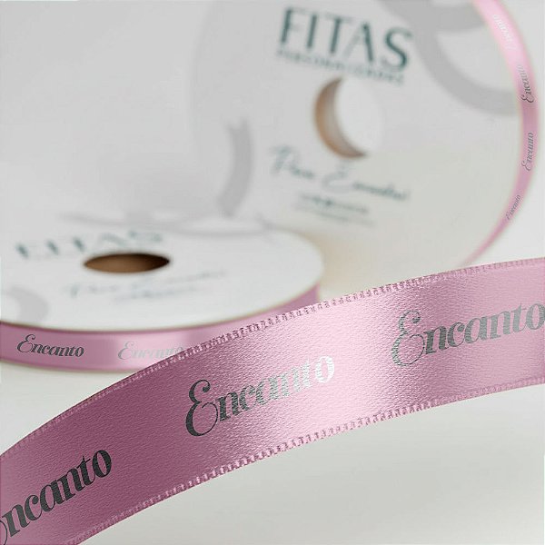 Fita de Cetim Personalizada (Impressão Prata) - 50m