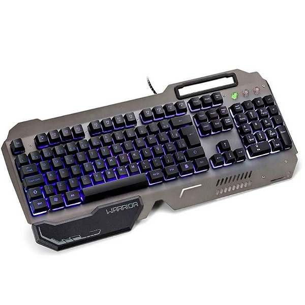 Teclado Gamer Multilaser Warrior Ragnar Superfície Em Metal Tc222