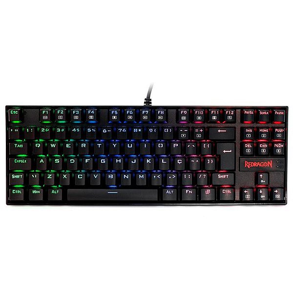 Teclado Gamer Mecanico Redragon Kumara RGB Switch Brown - K552RGB-1