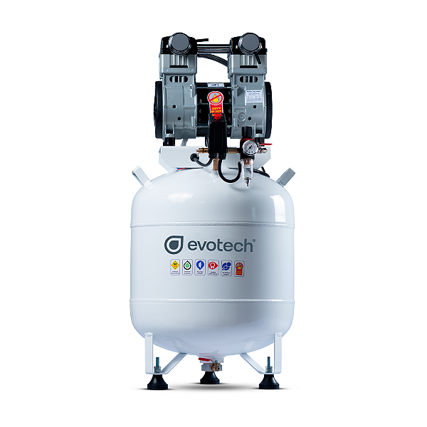 Compressor Odontológico Evotech 65 Litros - 2 HP - 10 PCM - p/ até 3 consultórios*