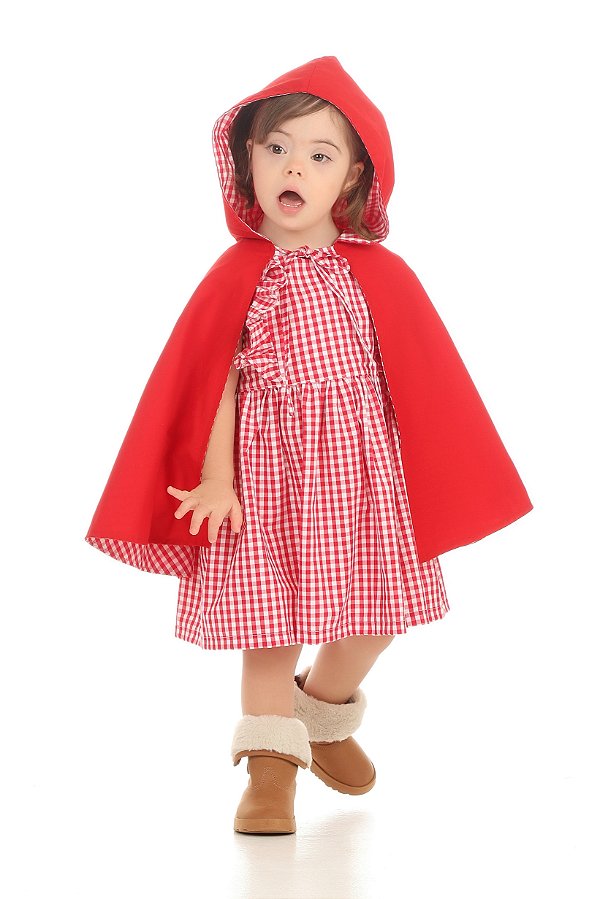 Vestido Infantil - Xadrez Vermelho