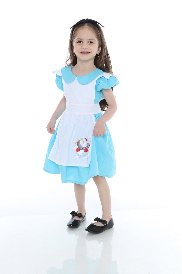 Vestido Fantasia Infantil - Alice no Pais das Maravilhas