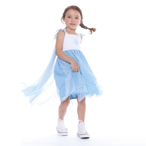 Vestido Fantasia Infantil Luxo - Frozen Elsa