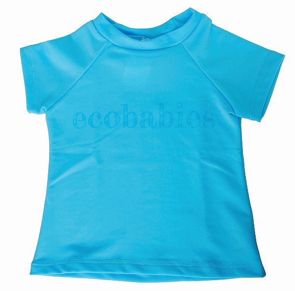 Camisetinha com FPU50+ |Manga Curta| Ecobabies - Azul Neon