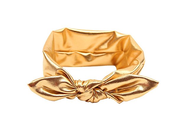 Faixinha turbante - Gold