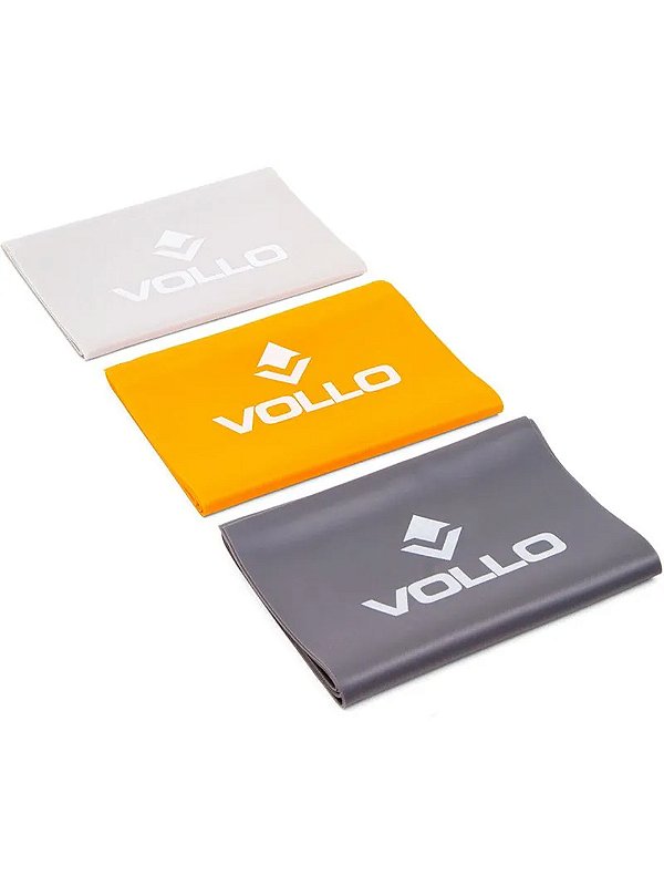 Kit 3 Faixas Elásticas Vollo – Leve, Médio e Forte
