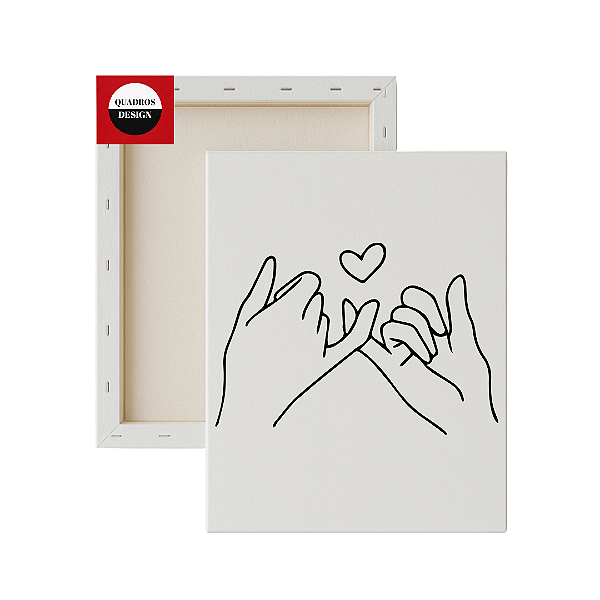 Tela para Pintura Infantil - Promessa de Amor com Mãos