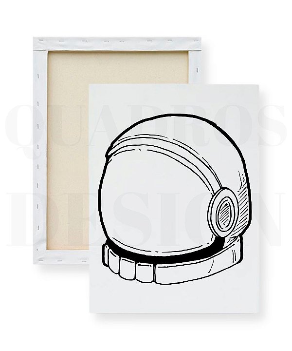 Tela para Pintura Infantil - Capacete do Astronauta