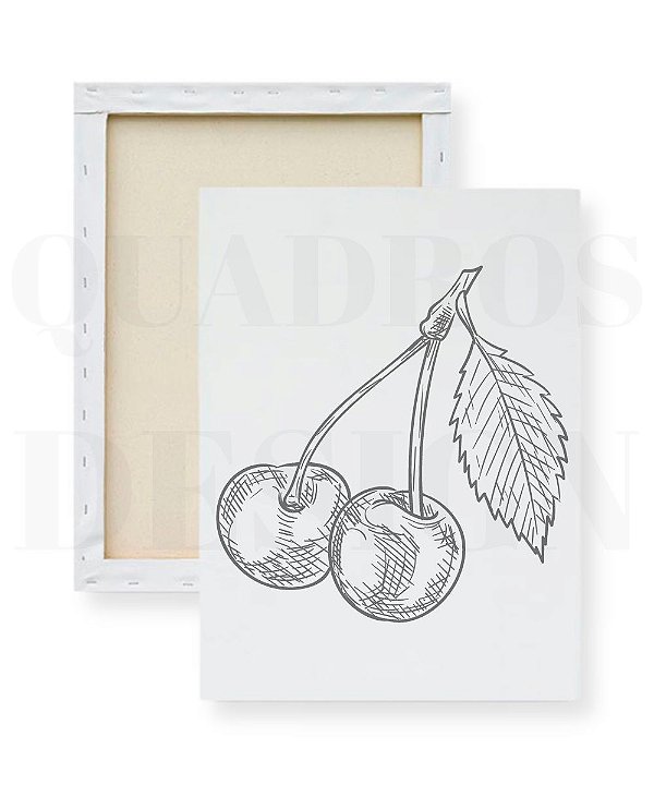 Tela para Pintura Infantil - Cereja Realista