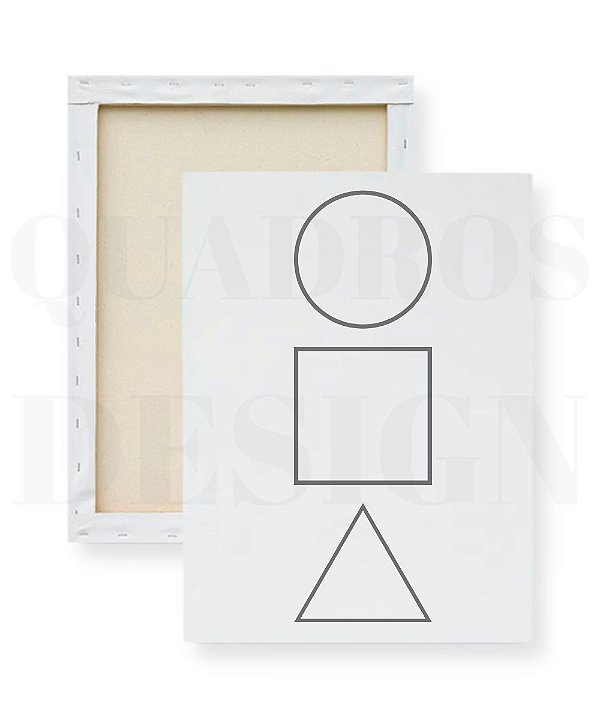 Tela para Pintura Infantil - Círculo, Quadrado e Triângulo