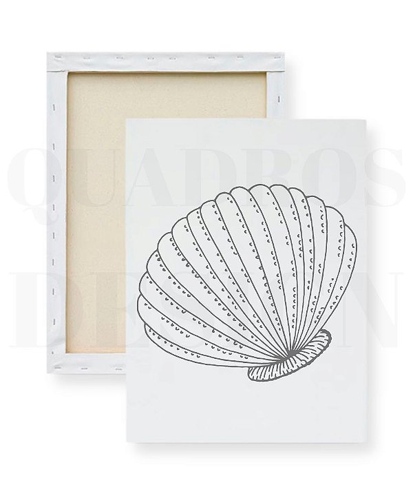 Tela para Pintura Infantil - Concha Realista