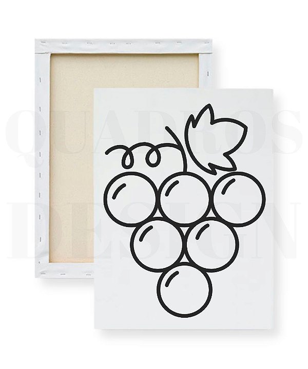 Tela para Pintura Infantil - Uva em Desenho