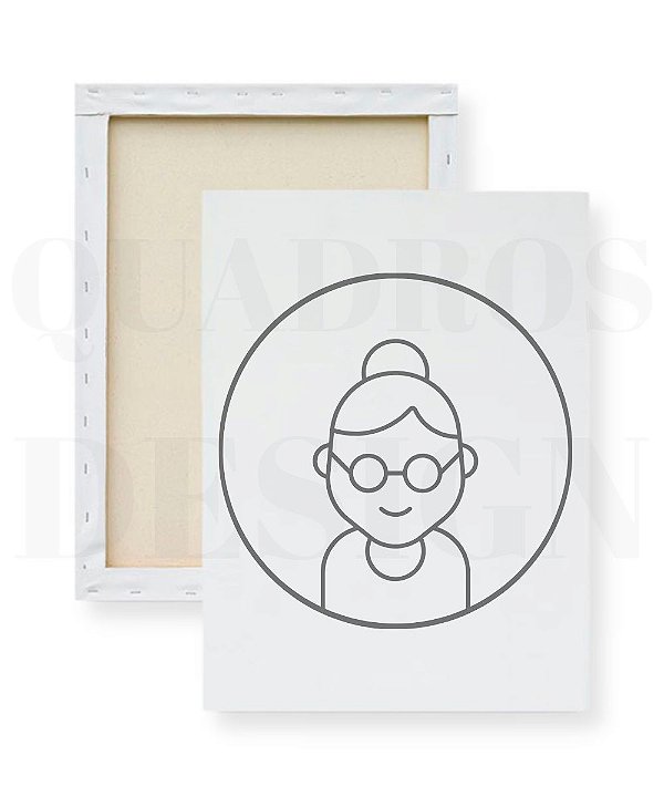 Tela para Pintura Infantil - Vovó no Círculo