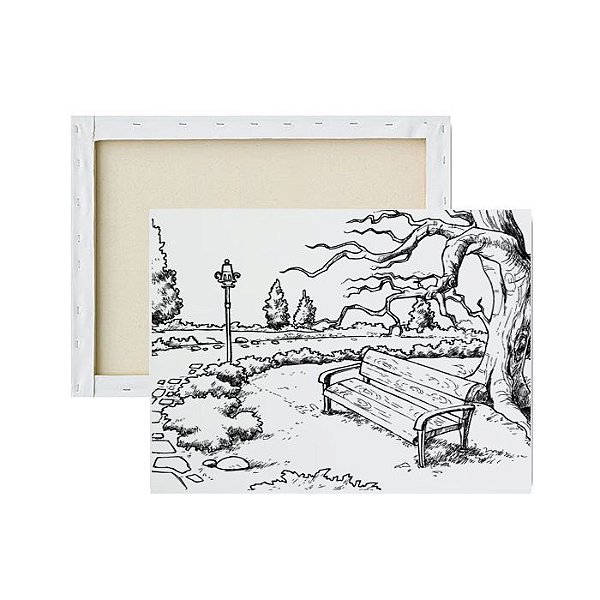 Tela Infantil para Pintar - Banquinho