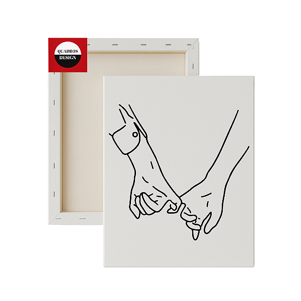 Tela para Pintura Infantil - Mãe Segurando a Mão do Filho