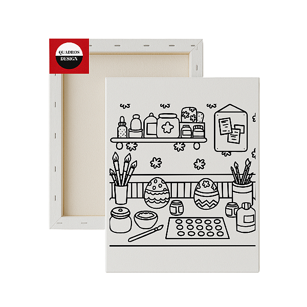 Tela para Pintura Infantil - Ateliê de Pintura de Ovos de Páscoa