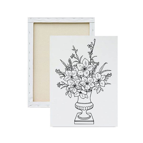 Tela para pintura infantil - Vaso