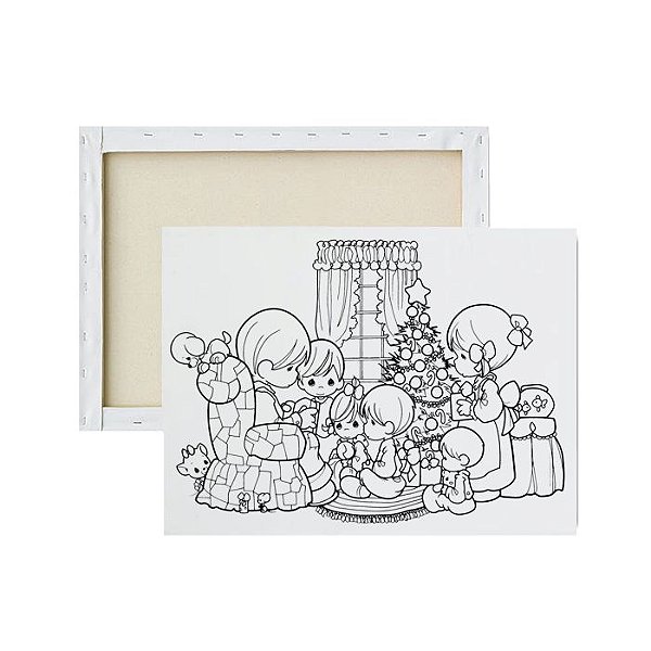 Tela para pintura infantil - Família Unida