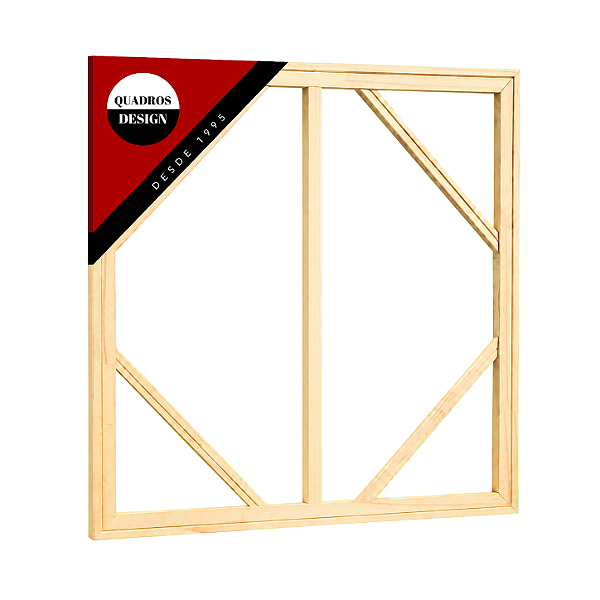 Chassis para Tela 100x100 cm - Madeira Chanfrada Sistema Anti-Marcas