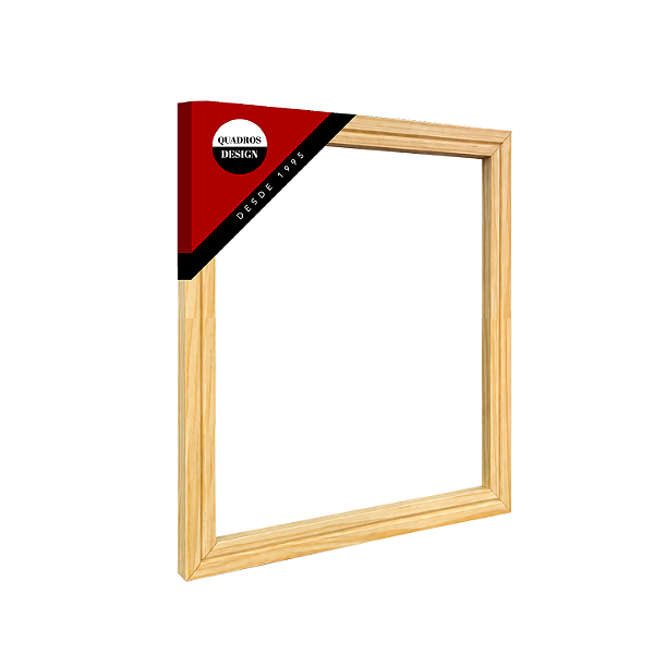 Chassis para Tela 50x50 cm - Madeira Chanfrada Sistema Anti-Marcas