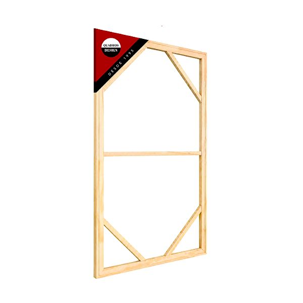 Chassis para Tela 90x130 cm - Madeira Chanfrada Sistema Anti-Marcas