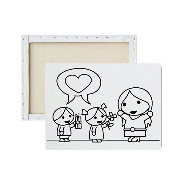 Tela para pintura infantil - Demonstração de Amor