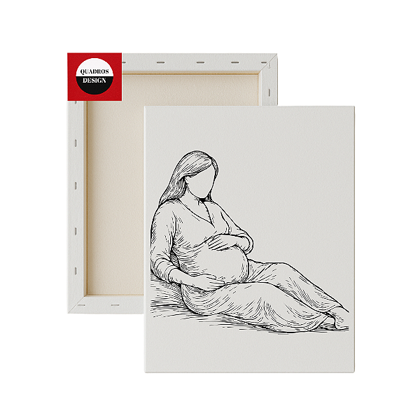 Tela para pintura infantil - Mamãe Grávida