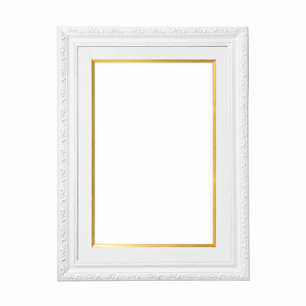 Moldura Branca Brilhante para Quadros e Telas 0058 - Linha Clean