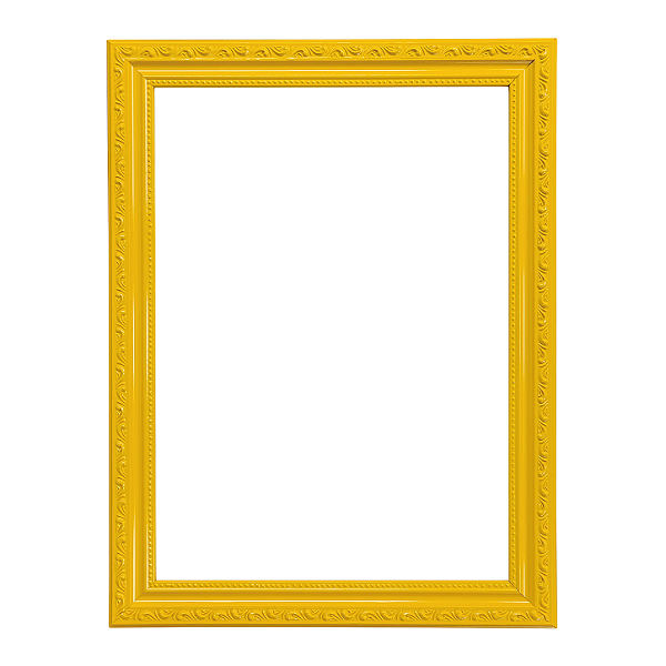 Moldura Amarela para Fotos e Telas 0058 - Linha Clean