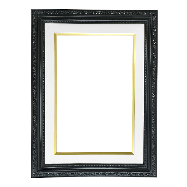 Moldura Preta para Quadros e Telas 0058 - Linha Clean