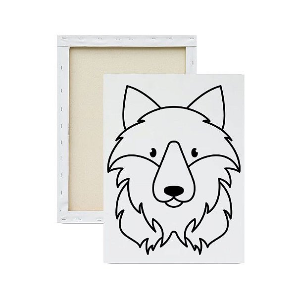 Tela para pintura infantil - Raposa
